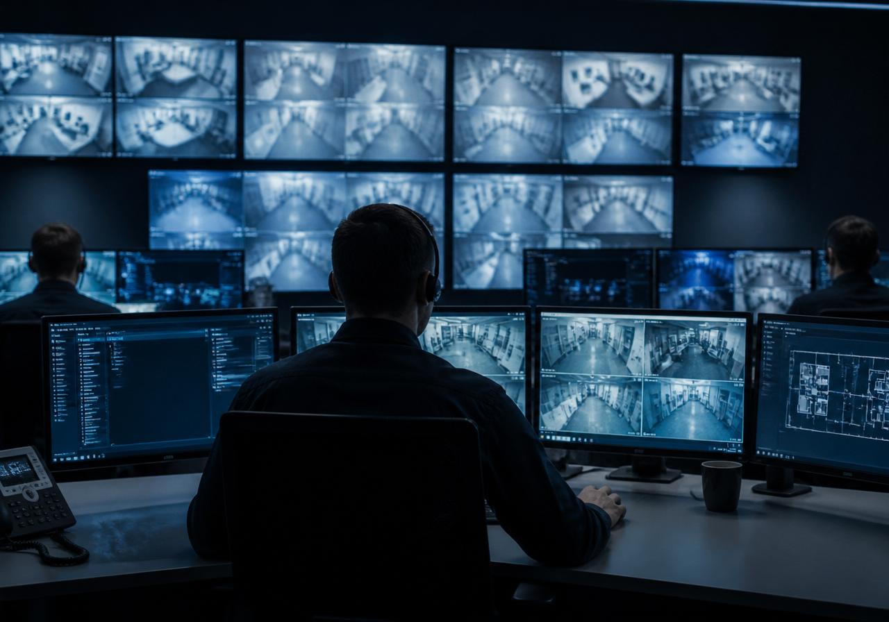 24/7 video monitoring and surveillance control room